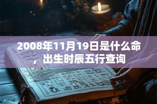 2008年11月19日是什么命，出生时辰五行查询