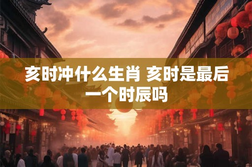 亥时冲什么生肖 亥时是最后一个时辰吗