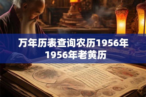 万年历表查询农历1956年 1956年老黄历 万年历表查询农历1956年 1956年老黄历