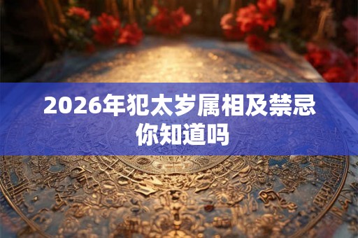 2026年犯太岁属相及禁忌 你知道吗 2026年犯太岁属相及禁忌 你知道吗