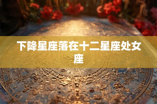 下降星座落在十二星座处女座 下降星座落在十二星座处女座