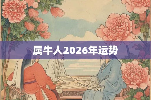属牛人2026年运势 属牛人2026年运势
