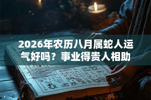 2026年农历八月属蛇人运气好吗？事业得贵人相助