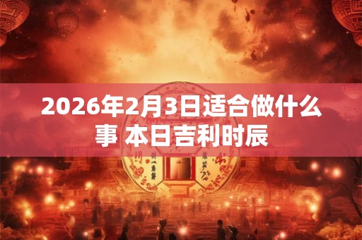2026年2月3日适合做什么事 本日吉利时辰