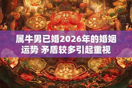 属牛男已婚2026年的婚姻运势 矛盾较多引起重视