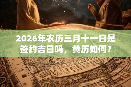 2026年农历三月十一日是签约吉日吗，黄历如何？
