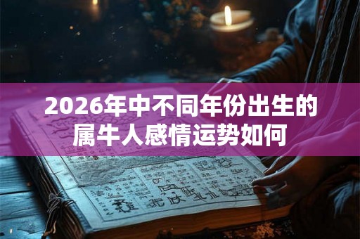 2026年中不同年份出生的属牛人感情运势如何