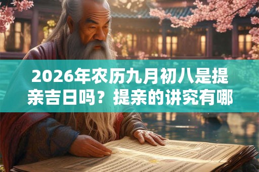 2026年农历九月初八是提亲吉日吗？提亲的讲究有哪些？