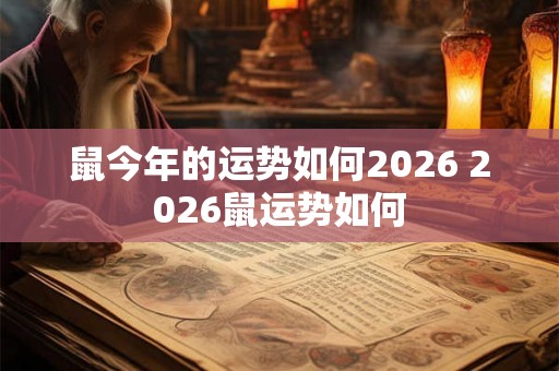 鼠今年的运势如何2026 2026鼠运势如何 鼠今年的运势如何2026 2026鼠运势如何