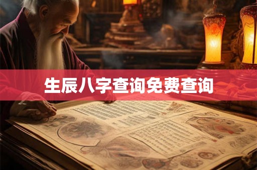 生辰八字查询免费查询