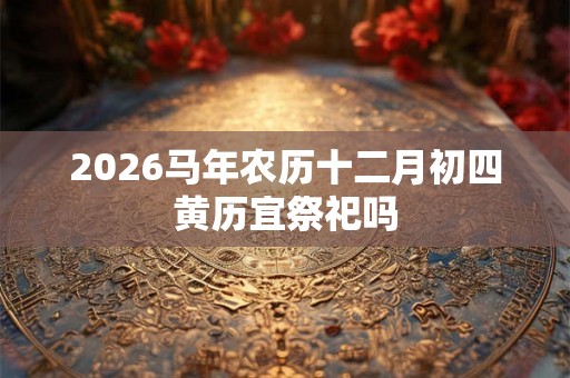2026马年农历十二月初四黄历宜祭祀吗