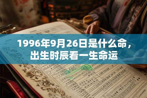 1996年9月26日是什么命，出生时辰看一生命运