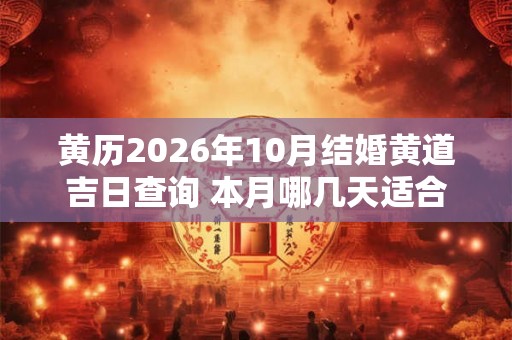 黄历2026年10月结婚黄道吉日查询 本月哪几天适合结婚