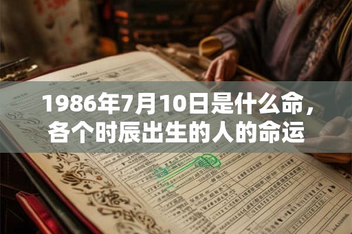 1986年7月10日是什么命，各个时辰出生的人的命运