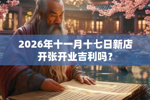2026年十一月十七日新店开张开业吉利吗? 2026年十一月十七日新店开张开业吉利吗?