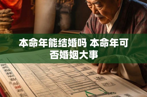 本命年能结婚吗 本命年可否婚姻大事