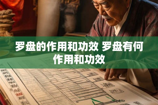罗盘的作用和功效 罗盘有何作用和功效