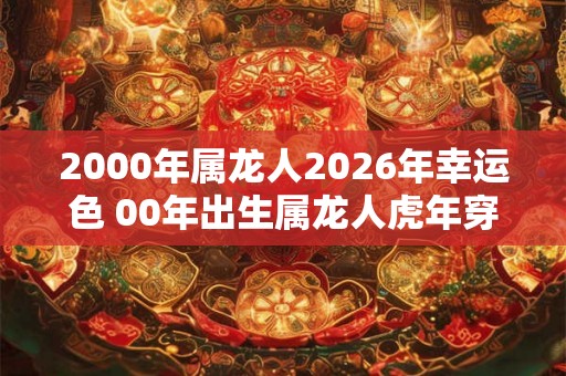 2000年属龙人2026年幸运色 00年出生属龙人虎年穿什么颜色衣服好