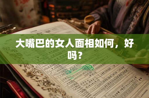 大嘴巴的女人面相如何，好吗？