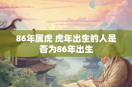 86年属虎 虎年出生的人是否为86年出生