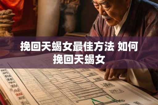 挽回天蝎女最佳方法 如何挽回天蝎女