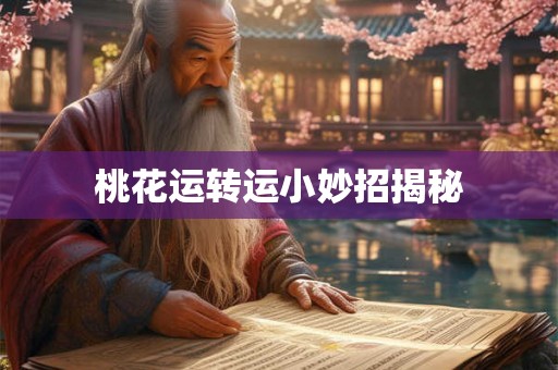 桃花运转运小妙招揭秘 桃花运转运小妙招揭秘