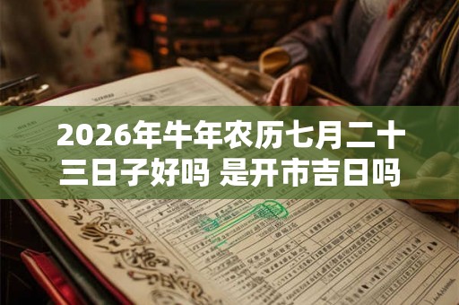 2026年牛年农历七月二十三日子好吗 是开市吉日吗