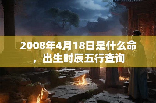 2008年4月18日是什么命，出生时辰五行查询