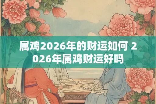 属鸡2026年的财运如何 2026年属鸡财运好吗