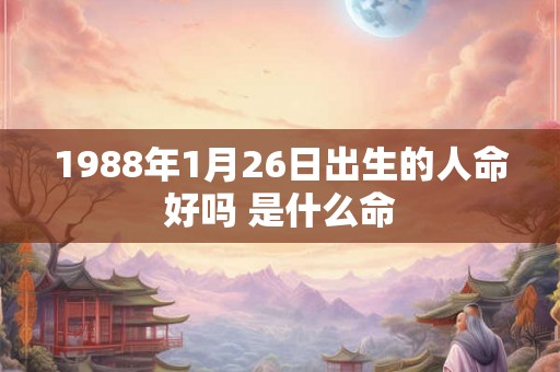 1988年1月26日出生的人命好吗 是什么命