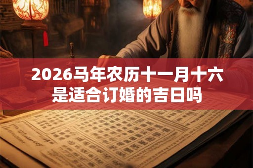 2026马年农历十一月十六是适合订婚的吉日吗