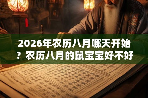 2026年农历八月哪天开始？农历八月的鼠宝宝好不好？
