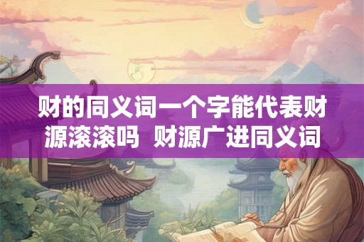 财的同义词一个字能代表财源滚滚吗 财源广进同义词 财的同义词一个字能代表财源滚滚吗 财源广进同义词