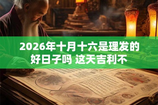 2026年十月十六是理发的好日子吗 这天吉利不 2026年十月十六是理发的好日子吗 这天吉利不