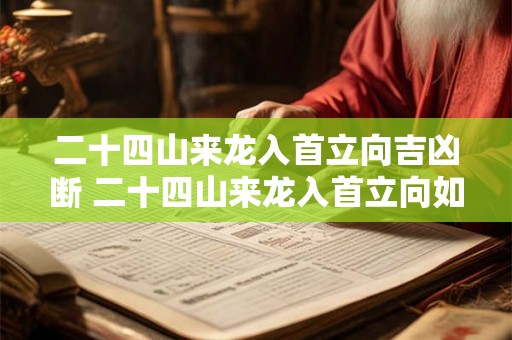 二十四山来龙入首立向吉凶断 二十四山来龙入首立向如何准确地判断其吉凶