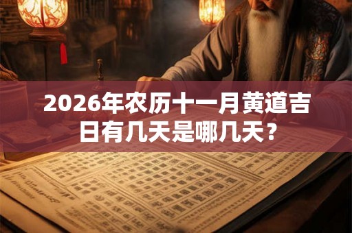 2026年农历十一月黄道吉日有几天是哪几天？