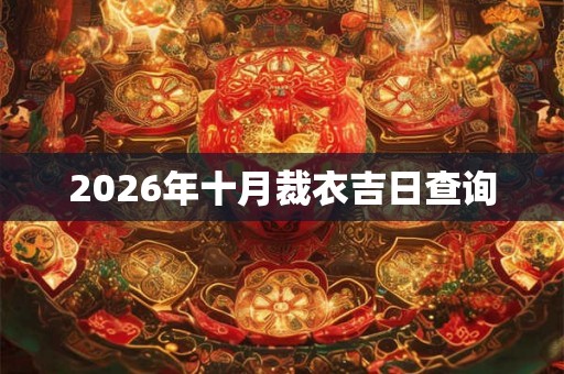 2026年十月裁衣吉日查询