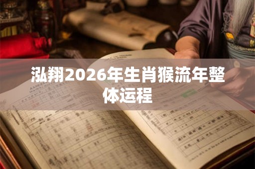 泓翔2026年生肖猴流年整体运程
