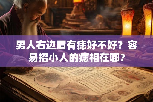 男人右边眉有痣好不好？容易招小人的痣相在哪？