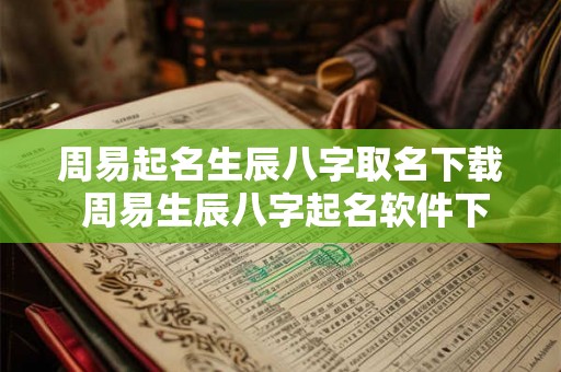周易起名生辰八字取名下载 周易生辰八字起名软件下载安装
