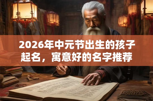 2026年中元节出生的孩子起名，寓意好的名字推荐