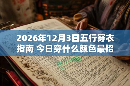 2026年12月3日五行穿衣指南 今日穿什么颜色最招财 2026年12月3日五行穿衣指南 今日穿什么颜色最招财