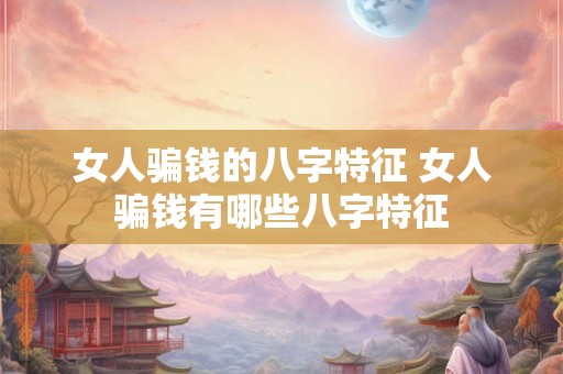 女人骗钱的八字特征 女人骗钱有哪些八字特征
