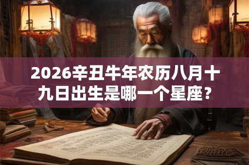 2026辛丑牛年农历八月十九日出生是哪一个星座？