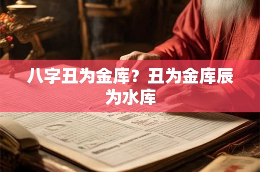 八字丑为金库？丑为金库辰为水库