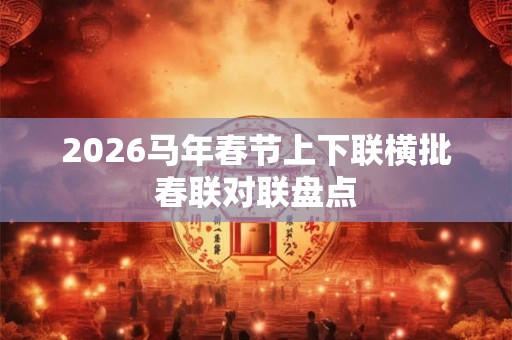 2026马年春节上下联横批春联对联盘点