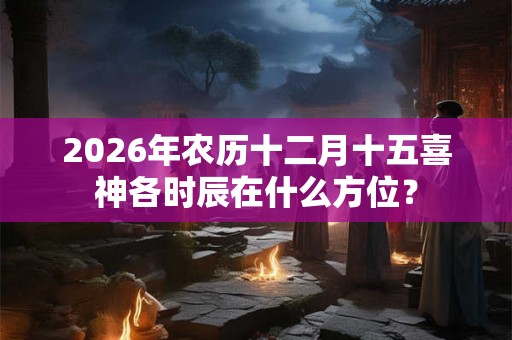 2026年农历十二月十五喜神各时辰在什么方位? 2026年农历十二月十五喜神各时辰在什么方位?