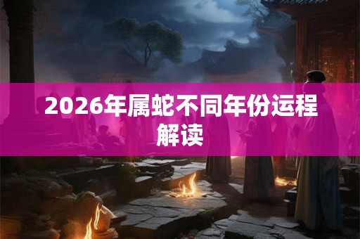 2026年属蛇不同年份运程解读