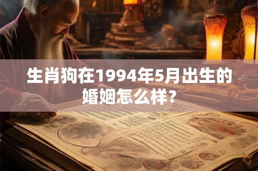 生肖狗在1994年5月出生的婚姻怎么样？