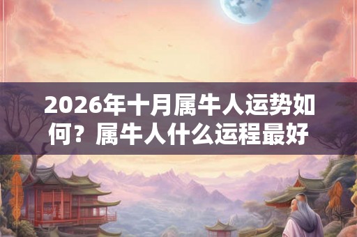 2026年十月属牛人运势如何？属牛人什么运程最好